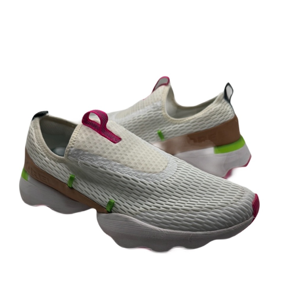 Sorel Sz 9 1/2 KINETIC IMPACT LACE SNEAKER Pink White Slip-On Chunky Design‎